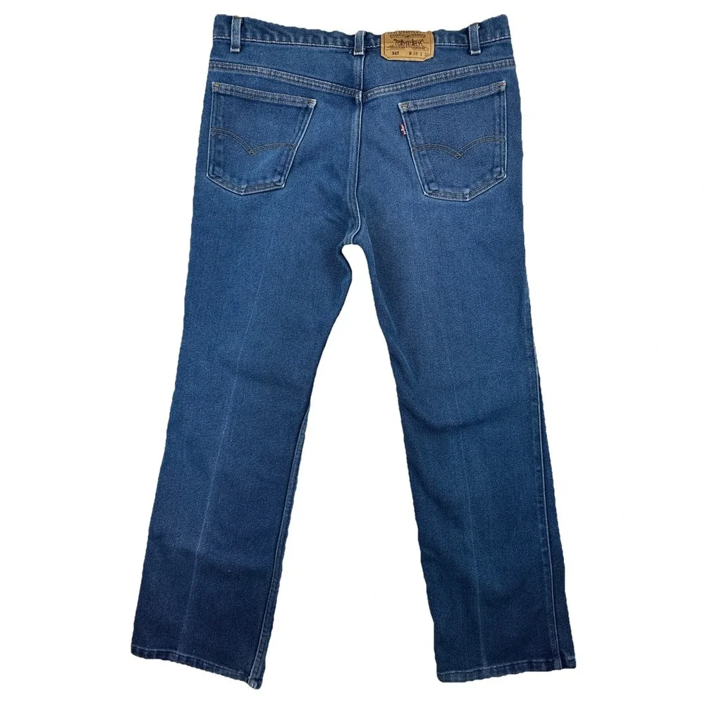 Vintage Levis 517 Men's Bootcut Jeans 38x32 (Actual‎ 36x30) USA Cotton Polyester